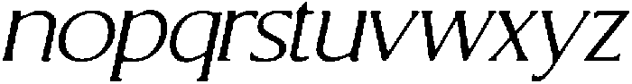 CS Florens Drawn Italic otf (400) Font LOWERCASE