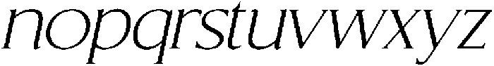 CS Florens Italic otf (400) Font LOWERCASE