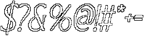 CS Florens Pixel Outline otf (400) Font OTHER CHARS