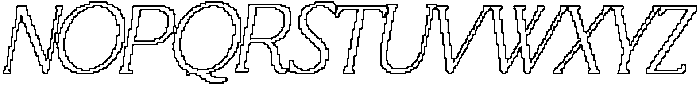 CS Florens Pixel Outline otf (400) Font UPPERCASE
