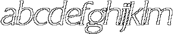 CS Florens Pixel Outline otf (400) Font LOWERCASE