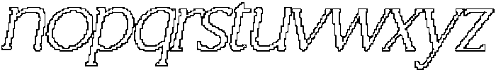 CS Florens Pixel Outline otf (400) Font LOWERCASE