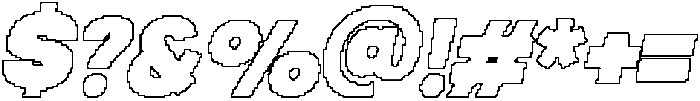 CS Galba Pixel Outline otf (400) Font OTHER CHARS