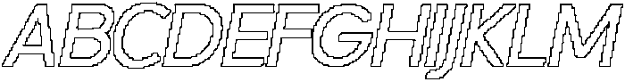 CS Galileo Pixel Outline otf (400) Font UPPERCASE