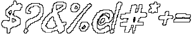 CS Gamalies Pixel Outline otf (400) Font OTHER CHARS