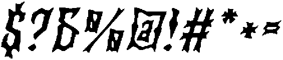 CS Gangsta Drawn Italic otf (400) Font OTHER CHARS