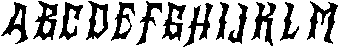 CS Gangsta Drawn Italic otf (400) Font UPPERCASE