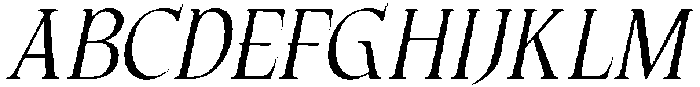 CS Garens Italic otf (400) Font UPPERCASE