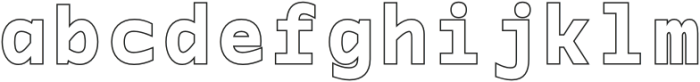 CS Gayle Mono Outline otf (400) Font LOWERCASE