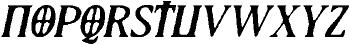 CS Gelios Drawn Italic otf (400) Font UPPERCASE