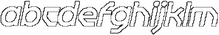 CS General Pixel Outline otf (400) Font LOWERCASE