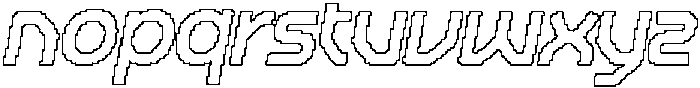 CS General Pixel Outline otf (400) Font LOWERCASE