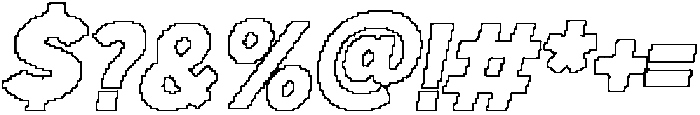 CS Generic Pixel Outline otf (400) Font OTHER CHARS