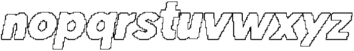CS Generic Pixel Outline otf (400) Font LOWERCASE