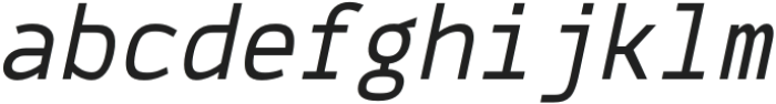 CS Genio Mono Italic otf (400) Font LOWERCASE