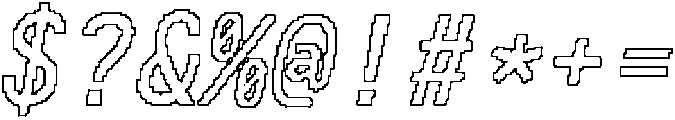 CS Genio Mono Pixel Outline otf (400) Font OTHER CHARS