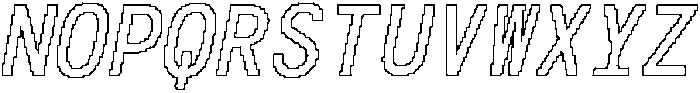 CS Genio Mono Pixel Outline otf (400) Font UPPERCASE