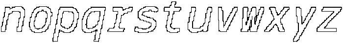 CS Genio Mono Pixel Outline otf (400) Font LOWERCASE