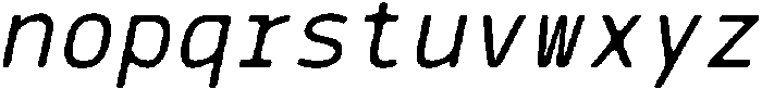 CS Genio Mono Rounded Italic otf (400) Font LOWERCASE