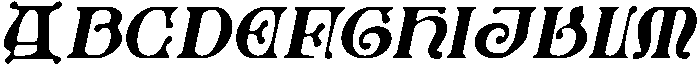 CS Gentry Drawn Italic otf (400) Font UPPERCASE