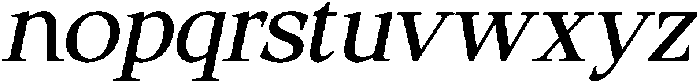 CS Gilvar Italic otf (400) Font LOWERCASE