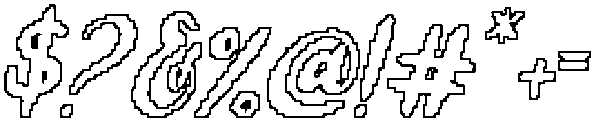CS Ginger Pixel Outline otf (400) Font OTHER CHARS