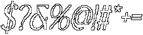 CS Giova Pixel Outline otf (400) Font OTHER CHARS