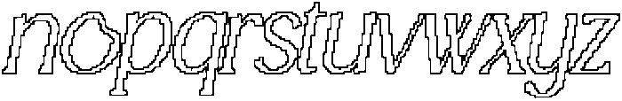 CS Giova Pixel Outline otf (400) Font LOWERCASE
