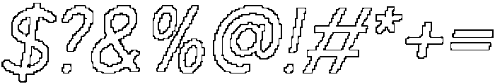 CS Gisborne Pixel Outline otf (400) Font OTHER CHARS