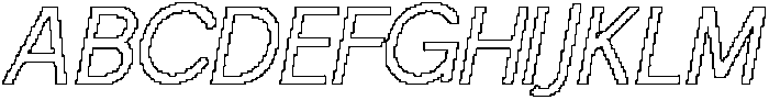 CS Gisborne Pixel Outline otf (400) Font UPPERCASE