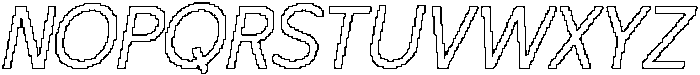 CS Gisborne Pixel Outline otf (400) Font UPPERCASE