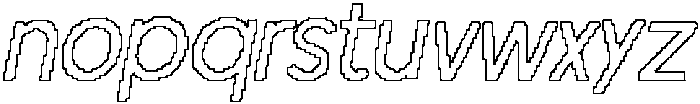 CS Gisborne Pixel Outline otf (400) Font LOWERCASE