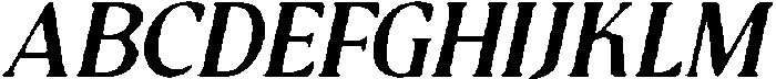 CS Glancie Drawn Italic otf (400) Font UPPERCASE