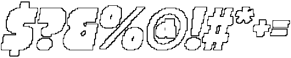 CS Glastic Pixel Outline otf (400) Font OTHER CHARS