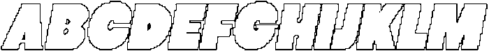 CS Glastic Pixel Outline otf (400) Font UPPERCASE