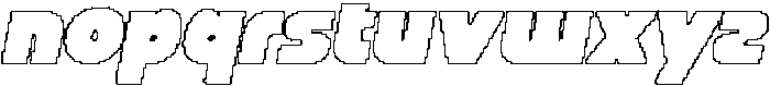 CS Glastic Pixel Outline otf (400) Font LOWERCASE