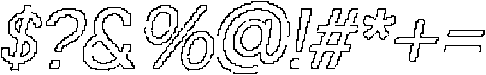 CS Glodive Pixel Outline otf (400) Font OTHER CHARS