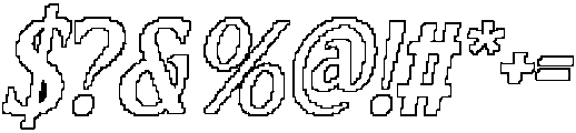 CS Gomez Pixel Outline otf (400) Font OTHER CHARS