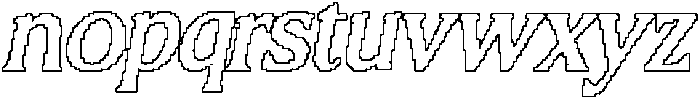 CS Gomez Pixel Outline otf (400) Font LOWERCASE