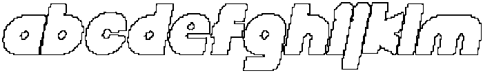 CS Grant Pixel Outline otf (400) Font LOWERCASE