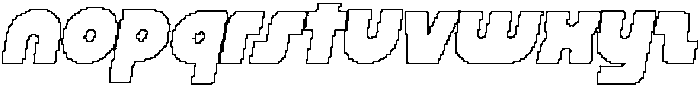 CS Grant Pixel Outline otf (400) Font LOWERCASE