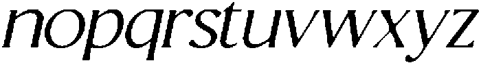 CS Granvile Drawn Italic otf (400) Font LOWERCASE