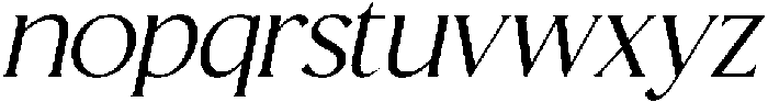 CS Granvile Italic otf (400) Font LOWERCASE