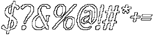 CS Granvile Pixel Outline otf (400) Font OTHER CHARS
