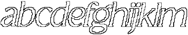 CS Granvile Pixel Outline otf (400) Font LOWERCASE