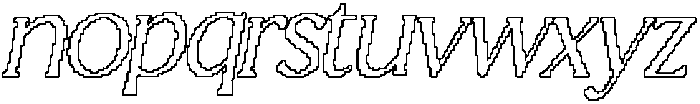CS Granvile Pixel Outline otf (400) Font LOWERCASE