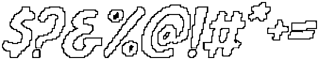 CS Gregory Pixel Outline otf (400) Font OTHER CHARS