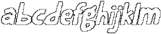 CS Gregory Pixel Outline otf (400) Font LOWERCASE