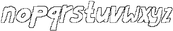 CS Gregory Pixel Outline otf (400) Font LOWERCASE