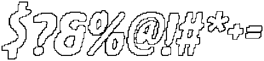 CS Grouse Pixel Outline otf (400) Font OTHER CHARS